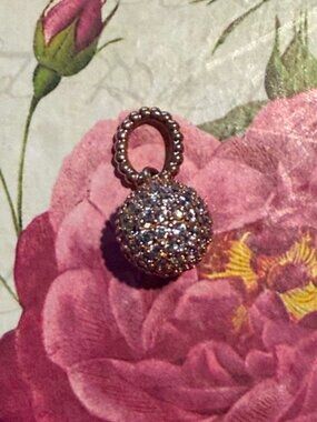 Authentic Pandora Rose Pave Ball Pendant #388686C01